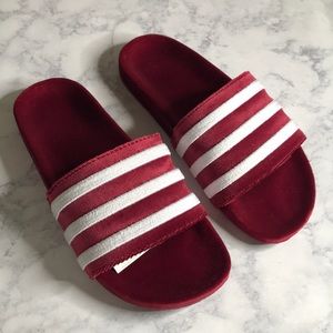 adidas slides maroon
